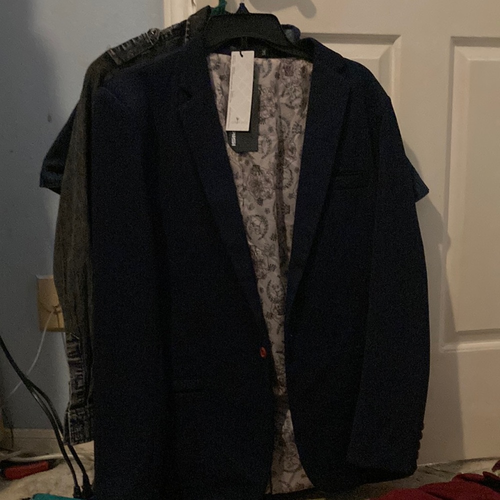 Navy blue sports coat